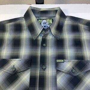 New DIXXON FLANNEL Mens Shirt Sz S BUTTON FRONT Plaid